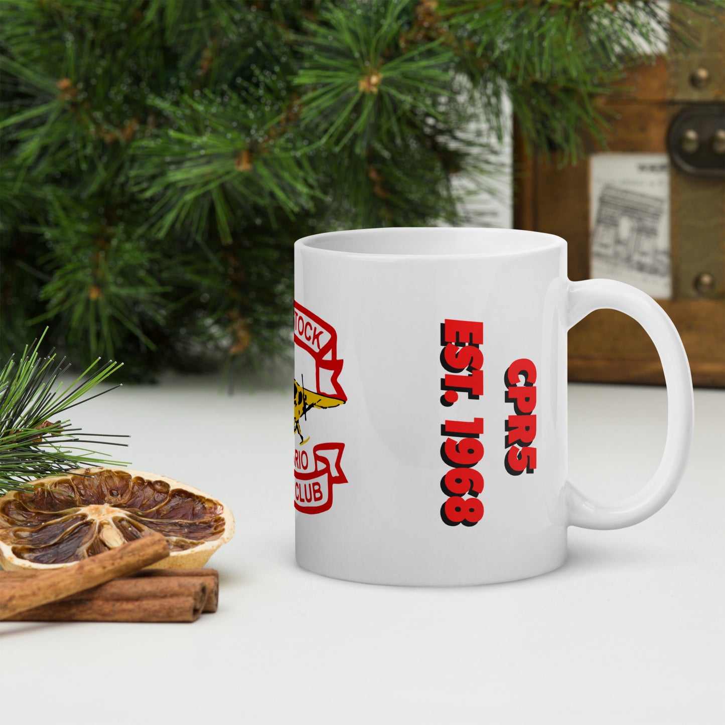 WOFC White glossy mug