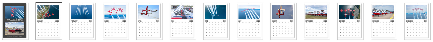 CF Snowbirds 2026 - Premium 11x16.5" Wall Calendar 2026