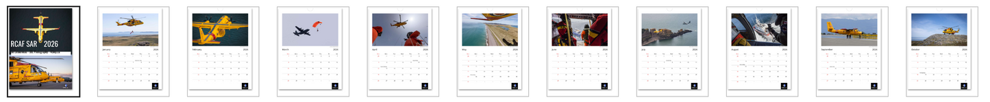 RCAF SAR 2026 - Single Sided Letter Size Wall Calendar 2026
